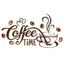 1 Sheet Coffee Wall Sticker Wall Decorations Wall Stickers Decor Home Wall Decoration