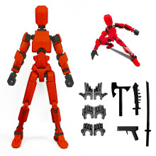 DANONI Assembly Completed Upgrade Titan 13 Action Figure 3D Printed Action Figure Set Dummy Robot 13 Multi-Articular Action Figures for Deskto