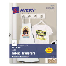 Avery 8938 Strijktransfer voor T-Shirts, f/Lichte Stoffen, 18/PK, 8-1/2 x 11-Inch