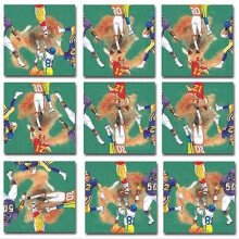 Scramble Squares Football 9 Piece Challenging Puzzle - Amazing & Engaging Brain Teaser - Mind Game for Children Teens & Adults - Boosts Problem