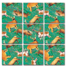 Scramble Squares Deer 9 pezzi sfidando il puzzle - Ultimate Brain Teaser e Mind Game per giovani e senior allo stesso modo - coinvolgente e creativo