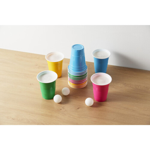 TRUE Neon Kit Beer Multicolor Set med 24 koppar och 4 pingisbollar Set med 1 Assorted 2