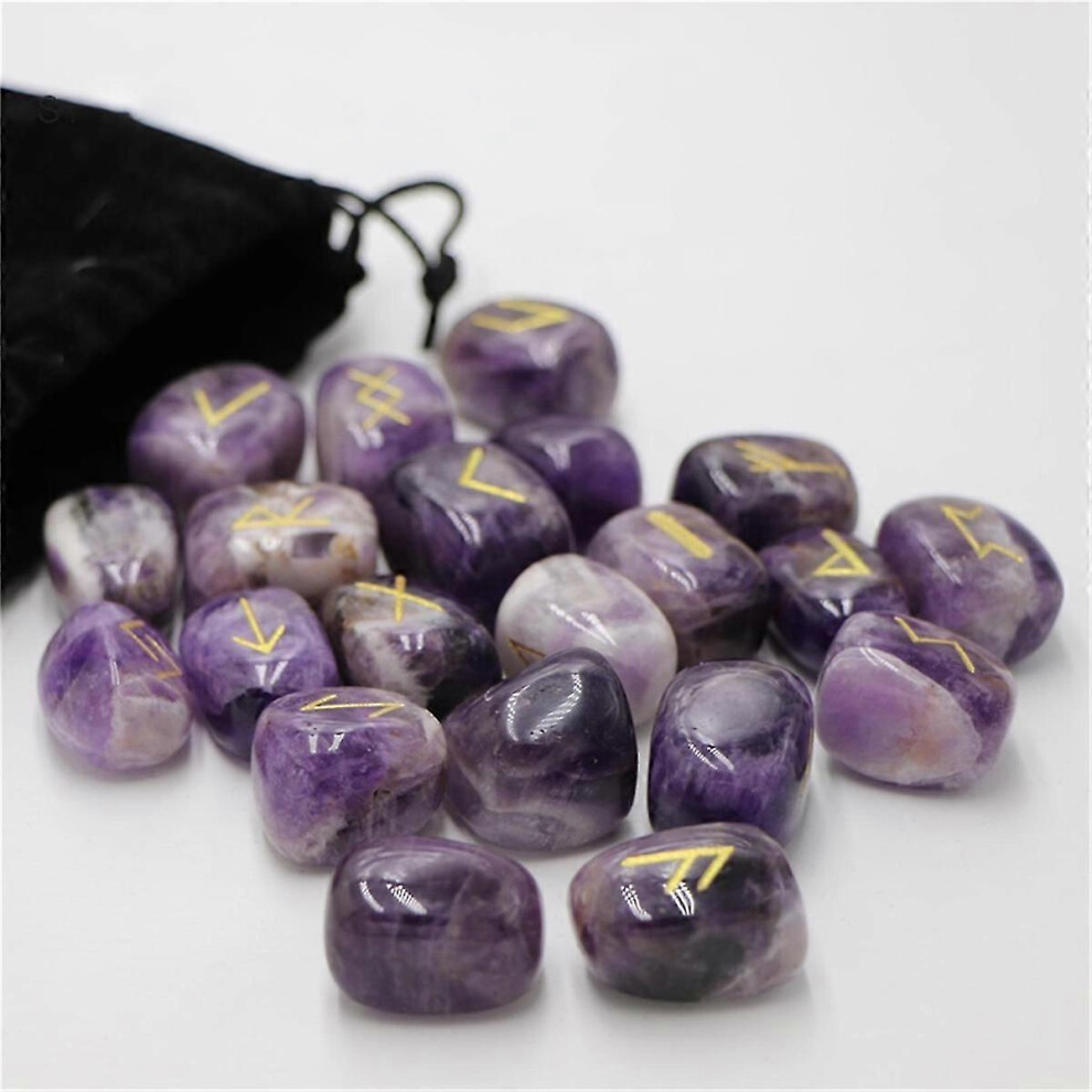 Kikidex (As Show, One Size) Natural Rune Stone Irregular Divination Red