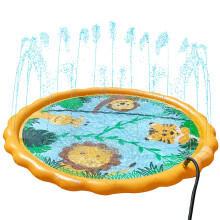 Swimline 68 tommer sprinklerm?tte og splash Play Minipool udend?rs vandleget?j Safari Adventure | for b?rn og familie sjov | Sp?ndende Backyard W