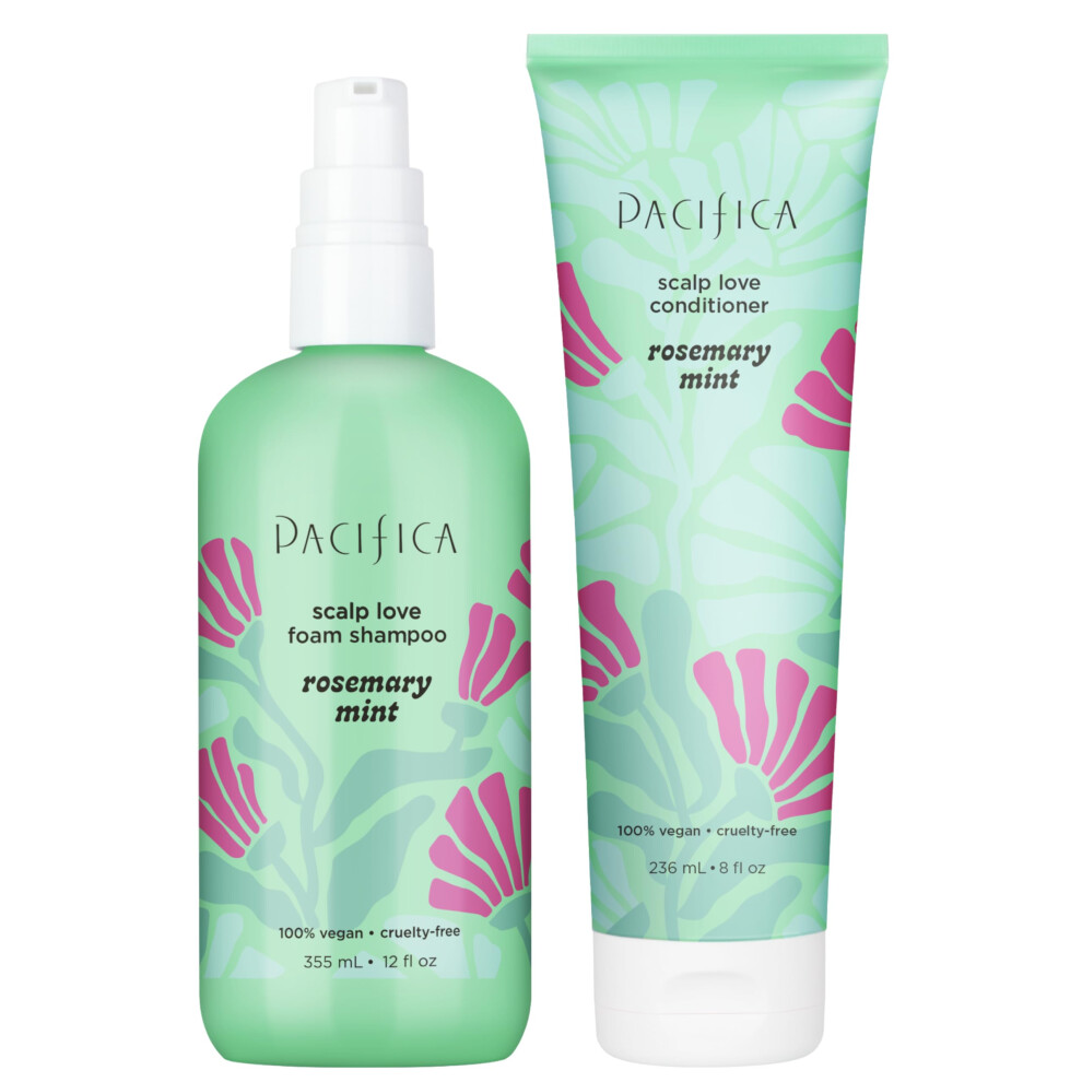Rosemary Mint Scalp Care Shampoo & Conditioner Set - Clean Vegan Shampoo & Conditioner for Oily Or Flaky Scalp (All Hair Types)  A Balanced  Soothed S