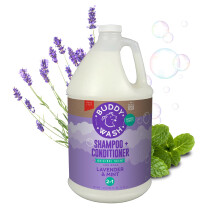 Shampoo e condicionador 2 em 1 para ces Buddy Wash para cuidados com ces Lavanda e hortel 1 gal. Garrafa