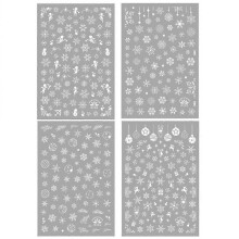 4 Sheet Nail Sticker Christmas Nail Sticker Creative Nail Decal Manicure Sticker