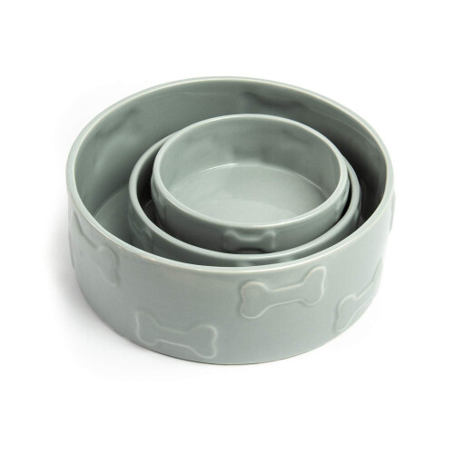 Park Life Designs Pet Bowl | Manor (Large  Grey)