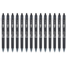 Dlugopisy zelowe zmazywalne Pilot FriXion Clicker Fine Point 0,7 mm, opakowanie 14 sztuk w kolorze czarnym