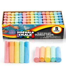 Getto di getto di marciapiede joyin 75 pezzi in 15 colori 5 colori non tossico lavabile jumbo per bambini 1-3 dipinto per le forniture per la scuola