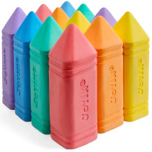Joyin 12 pezzi gesso sul marciapiede jumbo con 6 colori lavabile marciapiede per bambini forniture per bambini non tossici.