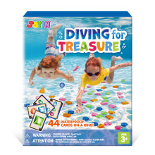 JOYIN 4-in-1 Diving Pool Toys Underwater Seek and Find Gems Game Set Waterproof Swiming Pool Toys for Kids with Mesh Bag Water Gifts for Summer Swim