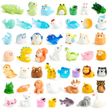 JOYIN 50 Pcs Mini Hars Dieren Figuren, Mix Hars Dierfiguren voor Tuinversieringen