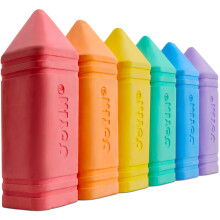 Joyin 6 pezzi gesso sul marciapiede jumbo con 6 colori lavabile marciapiede per bambini forniture d'arte non tossiche.