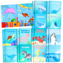 JOYIN 24 stk Ocean Maleb?ger til B?rn Bulk Havdyr Mini Farvel?gning Aktivitetsb?ger f til Festgaver F?dselsdagsfest Gaver Klassev?relset Goodie B