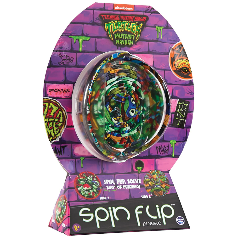 Photos - Jigsaw Puzzle / Mosaic Spin Flip Puzzle: TMNT Turtle Power, 12 Rings, 3D Puzzle, Challenging, Fun, Interactive Brain Teaser for Kids and Adults, St