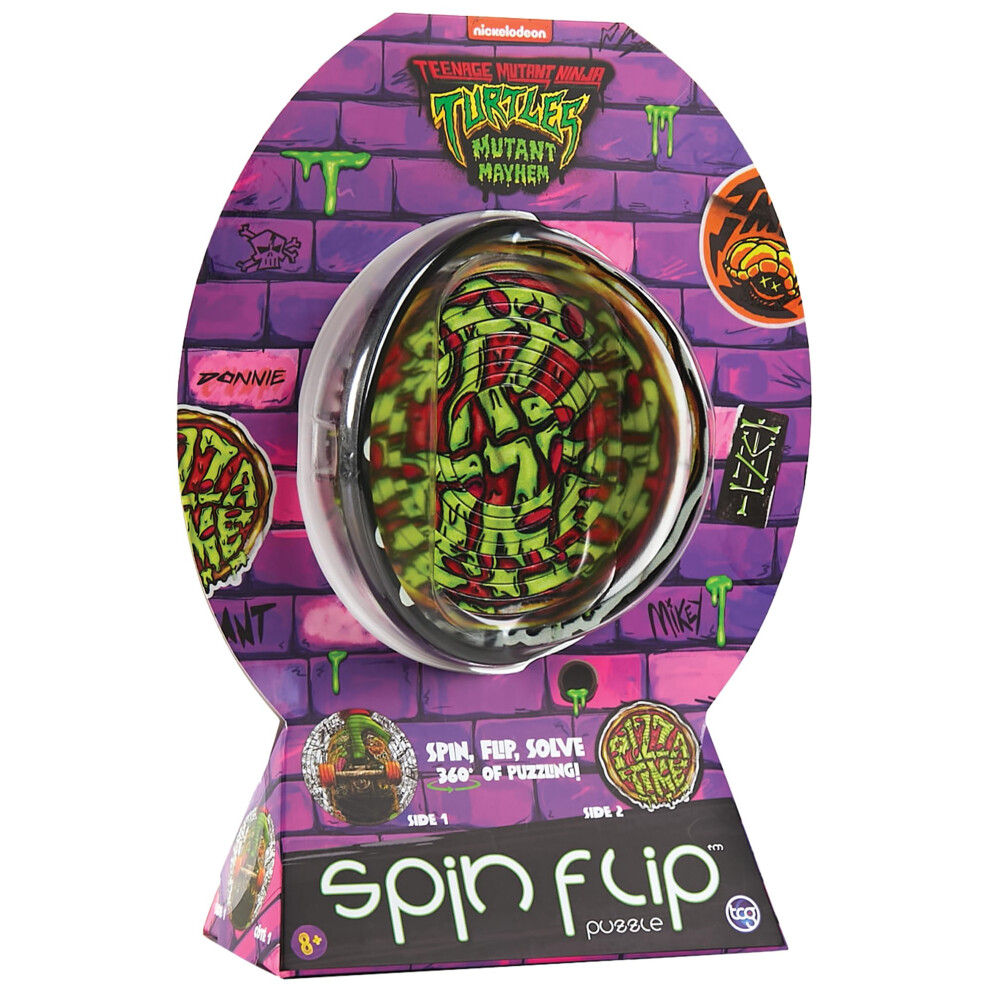 Photos - Jigsaw Puzzle / Mosaic Spin Flip Puzzle: TMNT Pizza Time, 12 Rings, 3D Puzzle, Challenging, Fun, Interactive Brain Teaser for Kids and Adults, Stim