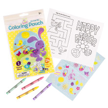 Narwhal Novelties p?skesjovpakke til b?rn: Klisterm?rker og farveblyanter til maleb?ger i genlukkelig pose (3-pack) - Perfekte p?skekurvegaver! I