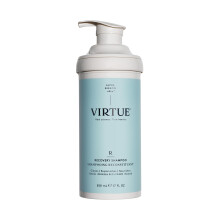 Virtue Recovery Shampoo senza solfati con cheratina e olio di semi di baobab per capelli danneggiati, colore sicuro