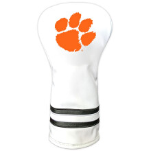 Team Golf NCAA Clemson Tigers Valkoinen Vintage Driver Psuojus Valkoinen Vintage Driver Golf Club Psuojus Muoto Istuva Design Retro Design