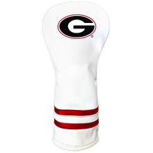 Team Golf NCAA Georgia Bulldogs White Vintage Fairway Head Cover White Vintage Fairway Golf Club Headcover Form Fitting Design Retro Design