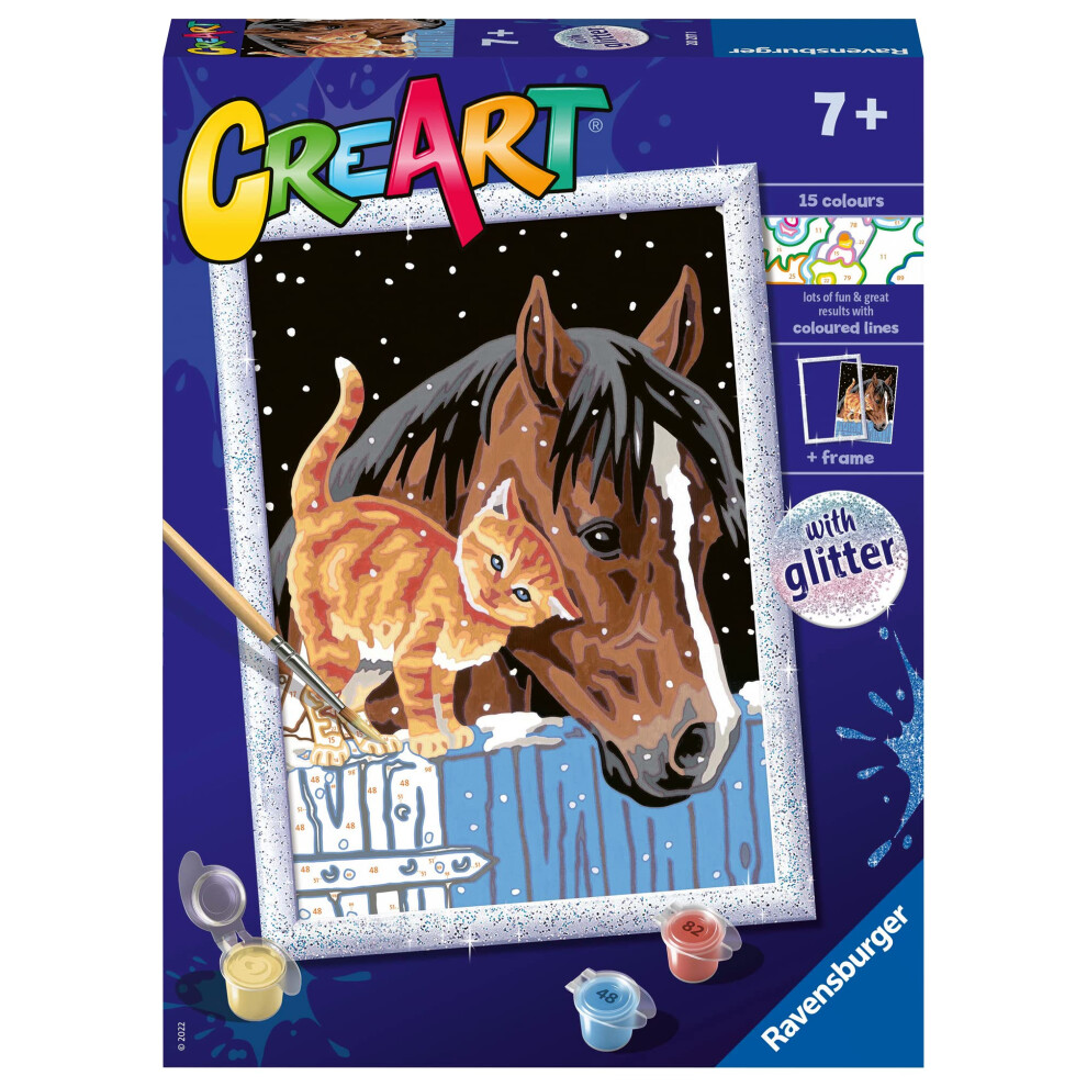 Ravensburger Stable Friends Paint By Numbers Kit For Kids - 20217 - Painting Arts And Crafts For Ages 7 And Up