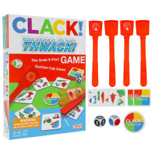 AMIGO Spil KLAK! T?K! Grib-det-hurtige sugekop-spil! Kast med terningerne, find matchen og THWACK! Perfekt familiespil eller b?rnespil for aldere