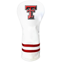 Team Golf NCAA Texas Tech Red Raiders White Vintage Fairway Head Cover White Vintage Fairway Golf Club Headcover Form Fitting Design Retro Desi