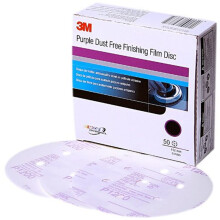 3M 30771 Hookit Purple 6"""" P600 Grit Dust-Free Finishing Film Disc
