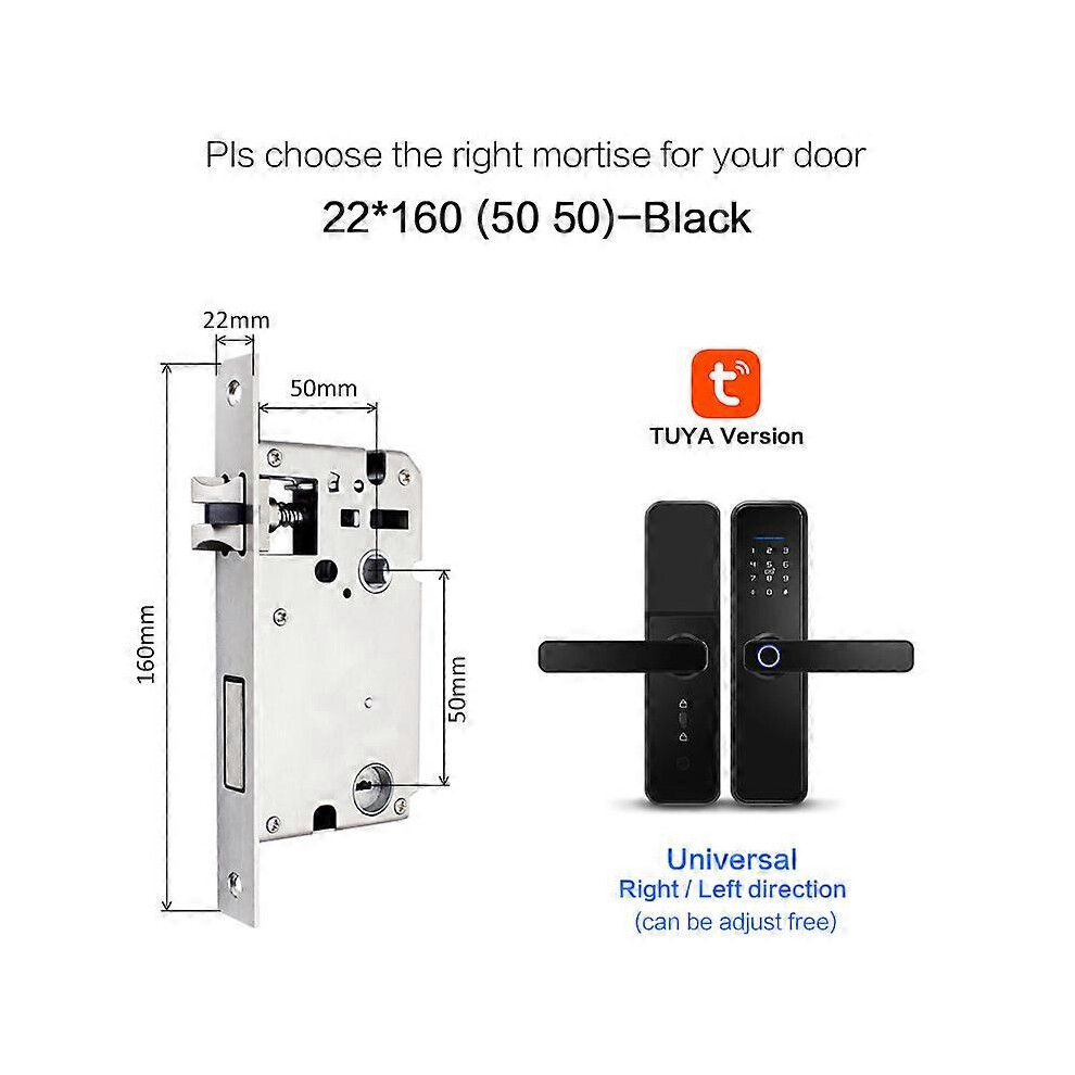(4585, One Size) Zigbee Electronic Fingerprint Biometric Digital Smart Door Lock With Wifi Tuya App Password Ic Card Unlock For Home Security 4909775805604