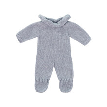 Miniland-Kleidung für Puppen, 12 5/8 Zoll, gestricktes Outfit, blau-graue Farbe – ECO, hergestellt in Spanien, Qualität, Rollenspiel, pädagogisch