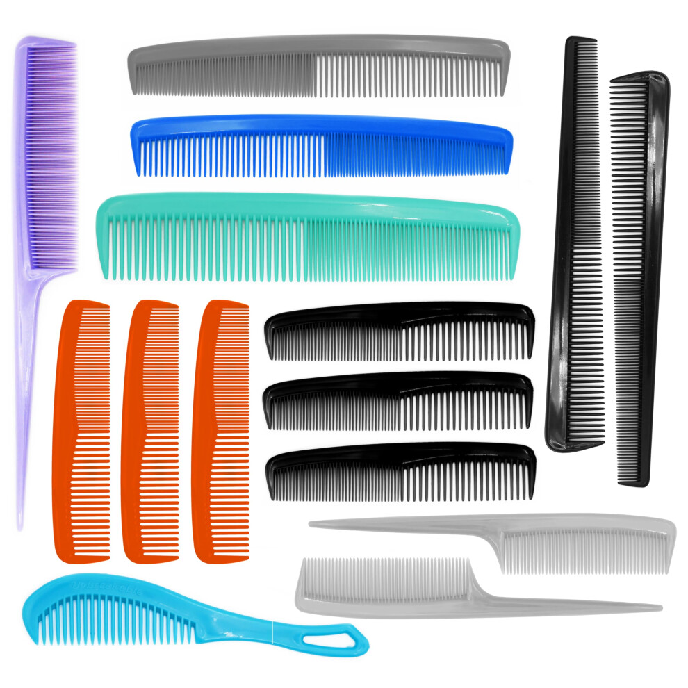 Peigne Am Ricaine Unisex American Comb Hair Combs Set, 45 Pieces, Multiple Colors, Made In Usa