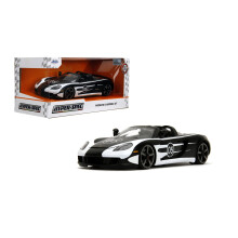Hyper-Spec 1:24 2005 Porsche Carrera GT Druckguss-Autospielzeug f r Kinder und Erwachsene (Schwarz/Wei )