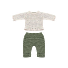 Miniland-Kleidung für Puppen, 12 5/8 Zoll, Strick-Outfit, Pullover und Hosen – ECO, hergestellt in Spanien, Qualität, Rollenspiel, pädagogisch