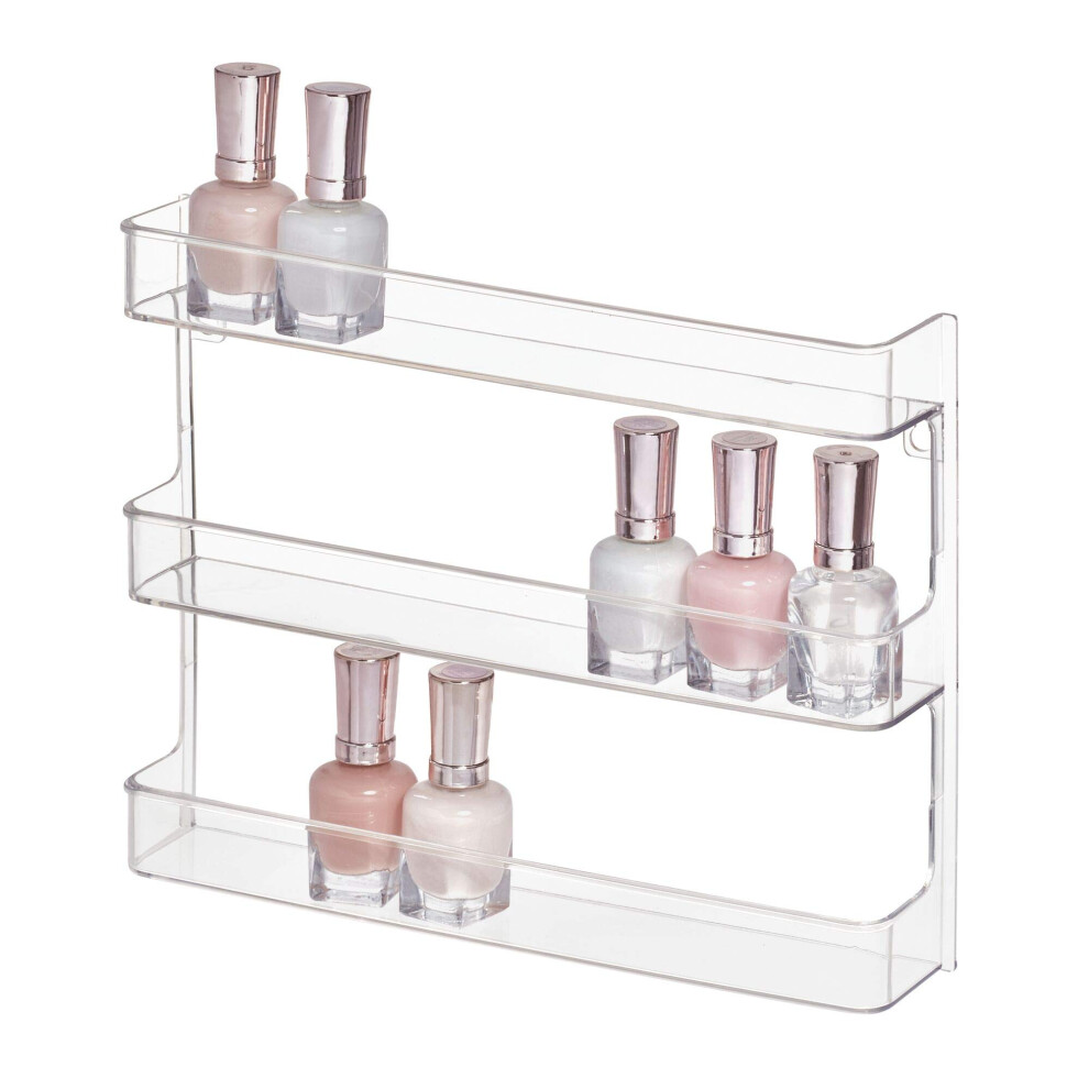 Idesign Hanging Nail Polish & Cosmetics Organizer The Clarity Collection - 8.78"""" X 2.02"""" X 11.07"""" Clear