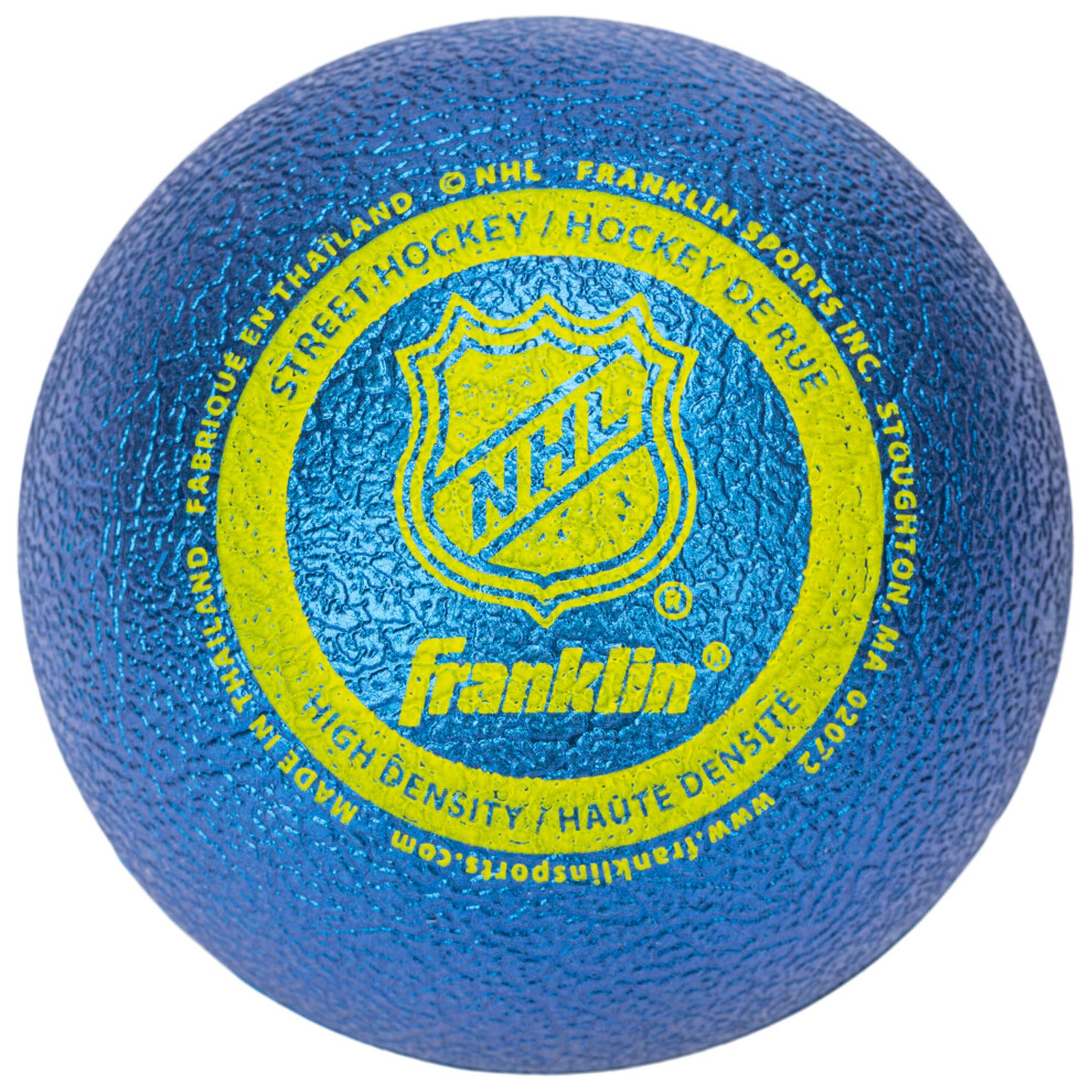 Franklin Sports NHL Street Hockey Balls - Griptac No Bounce Outdoor Street + Roller Hockey Balls - Official Size Adult + Youth Hockey Balls - 3 Pack -
