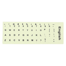 1 Sheet Glow In The Dark Keyboard Sticker English Keyboard Replacement Sticker