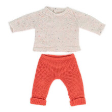 Miniland-Kleidung für Puppen, 15 Zoll, Strick-Outfit, Pullover und Hosen – ECO, hergestellt in Spanien, Qualität, Rollenspiel, pädagogisch