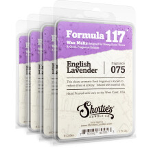 Pure English Lavender Wax Melts Bulk Pack - Formel 117 - 4 strkt duftende 3 Oz. Barer (12 Oz. I alt) - Lavet med teriske og naturlige olier - K