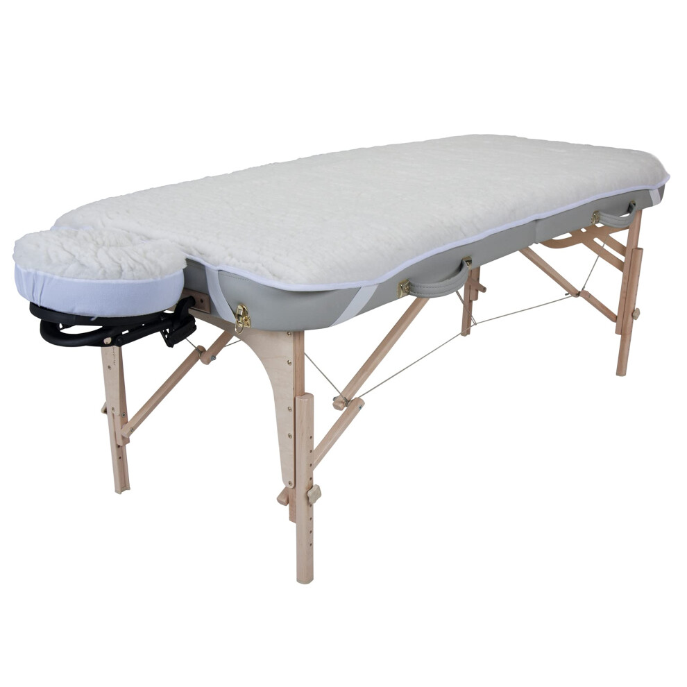 Tableau De Massage Earthlite Table De La Table - Couvrez Votre Table De Massage Et Les Berceaux De Visage Dans Une Toison Chaude Et Confortable-image