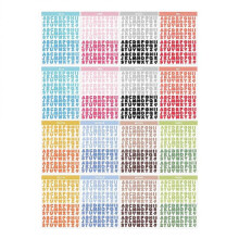 16 Sheets Sticker Numbers Letter Scrapbooking Stickers Photo Album Stickers Self Adhesive Diy Stickers