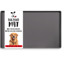 DogBuddy Dog Food Mat - Waterproof Dog Bowl Mat for Food and Water Silicone Pet Feeding Mats for Floors Non-Slip Placemat with High Edges for D