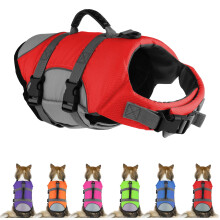 Mklhgty Hunde-Schwimmweste, reflektierend, verstellbare Hunde-Schwimmweste mit Rettungsgriff zum Schwimmen und Bootfahren, Ripstop-Haustiersicherheit