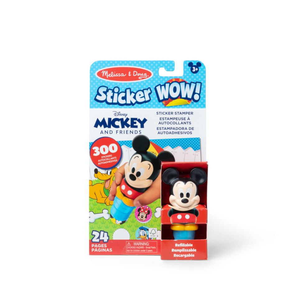 Naklejka Melissa I Doug Wow! 24-Stronicowy Blok Cwiczen I Naklejka Stempel 300 Naklejek Sztuka I Rzemioslo Fidget Toy Kolekcjonerska Postac - Disney-image