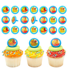 DecoPac Lion King Cupcake-ringe 24 Disney's The Lion King Cupcake-pynt med Simba Timon Pumbaa & Nala Til f?dselsdagsfester og -fester Madsikre ka