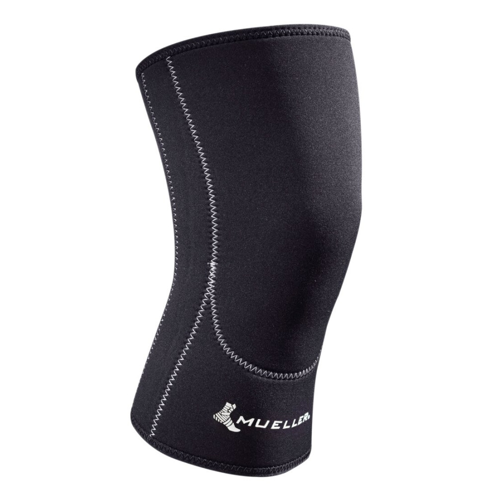 Mueller Black Sports Medicine Closed Patella Knee Sleeve, Knee Pain Relief Support For Men And Women, Ideal For Arthritis, Sprains, Large