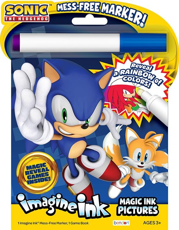 Bendon Sonic the Hedgehog Coloring and Activity Book with Imagine Ink ...