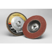 3M Cubitron II Flap Disc 969F 80+ T29 4 in x 5/8 in Pack of 10 Polyester Backing Heavy Grinding Edge Deburring Aggressive Weld Removal an
