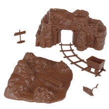 BMC Classic Marx Western Gold Mine Plastic Cowboys Army Men Leges?t Tilbeh?r