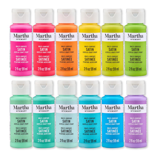 Martha Stewart Multi-Surface Satin 12 PC Pintor Set Solar Brights